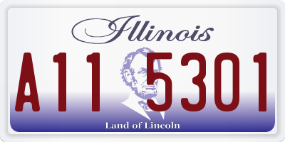 IL license plate A115301