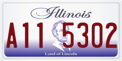 IL license plate A115302