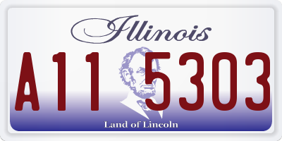IL license plate A115303