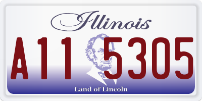 IL license plate A115305