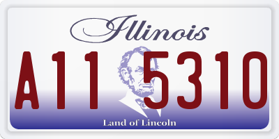 IL license plate A115310