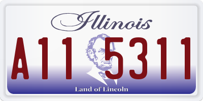 IL license plate A115311