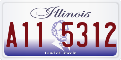 IL license plate A115312