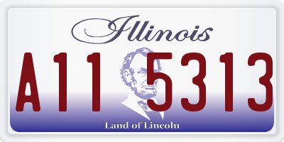 IL license plate A115313