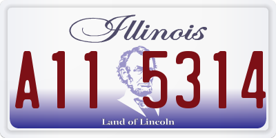 IL license plate A115314
