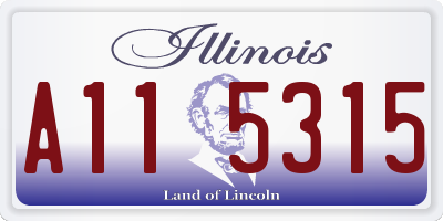 IL license plate A115315