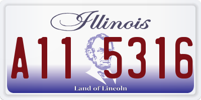 IL license plate A115316