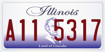 IL license plate A115317