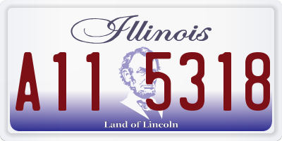 IL license plate A115318