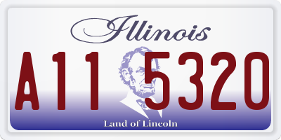 IL license plate A115320