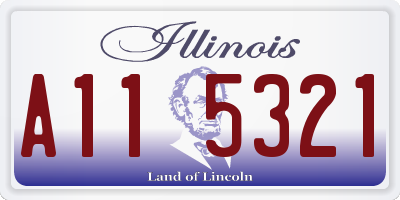 IL license plate A115321