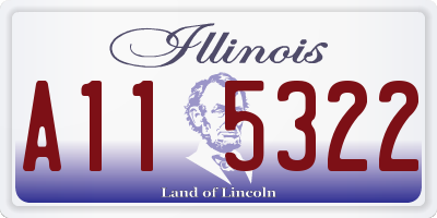 IL license plate A115322