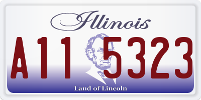 IL license plate A115323