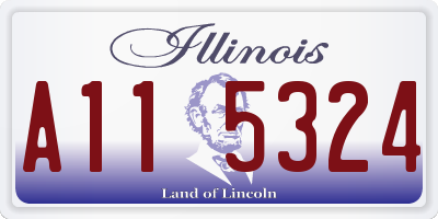 IL license plate A115324