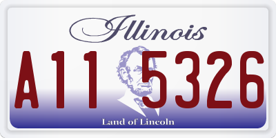 IL license plate A115326