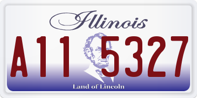 IL license plate A115327