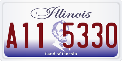 IL license plate A115330