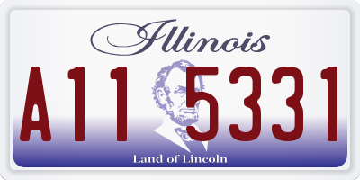 IL license plate A115331