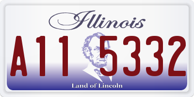 IL license plate A115332