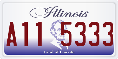 IL license plate A115333
