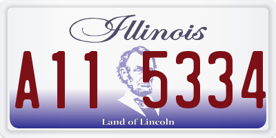 IL license plate A115334