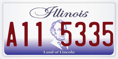 IL license plate A115335