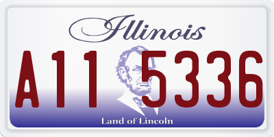 IL license plate A115336