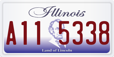 IL license plate A115338