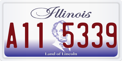 IL license plate A115339
