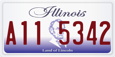 IL license plate A115342