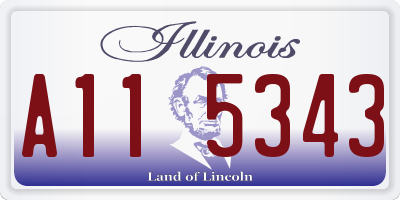 IL license plate A115343