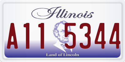 IL license plate A115344