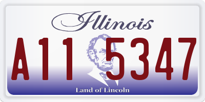 IL license plate A115347