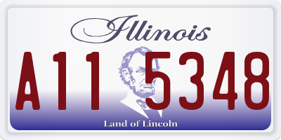 IL license plate A115348