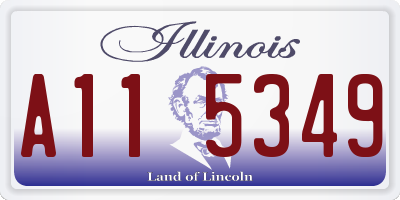 IL license plate A115349