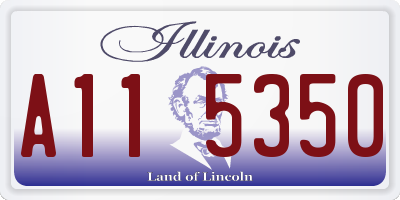 IL license plate A115350