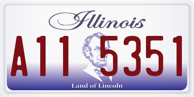 IL license plate A115351