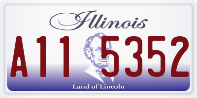IL license plate A115352