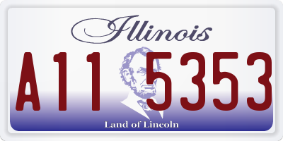 IL license plate A115353