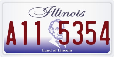 IL license plate A115354