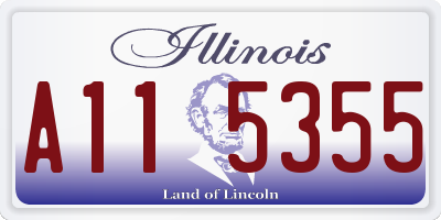 IL license plate A115355