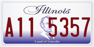 IL license plate A115357