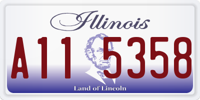 IL license plate A115358