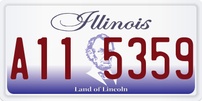 IL license plate A115359
