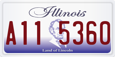IL license plate A115360