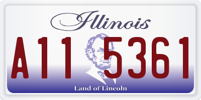 IL license plate A115361
