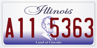 IL license plate A115363