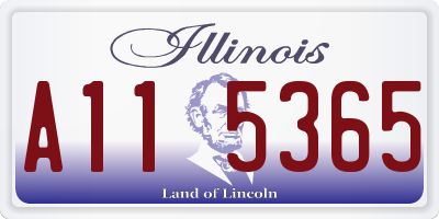 IL license plate A115365