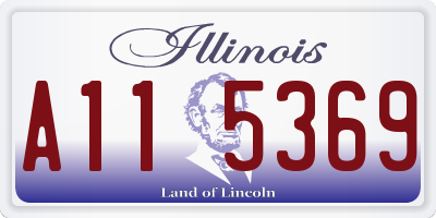 IL license plate A115369