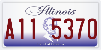 IL license plate A115370